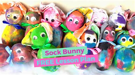 FREE Sock Bunny Craft Lesson Plan for Ages 2 to 3