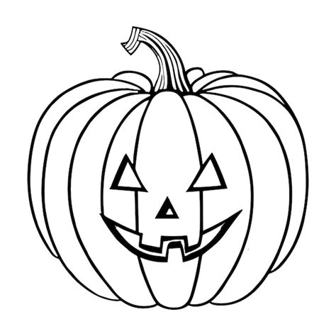 Disegni Di Zucca Di Halloween Da Colorare Per Bambini Vettore Premium