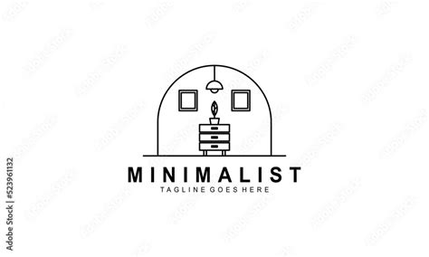 Minimalist furniture logo, line art furniture logo vector Stock Vector ...