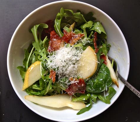 Pear Arugula And Pancetta Salad Pure Roots Nutrition