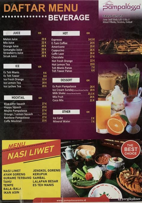 Selalu Diperbarui Menu Pampalassa Resto Mustika Jaya Bekasi