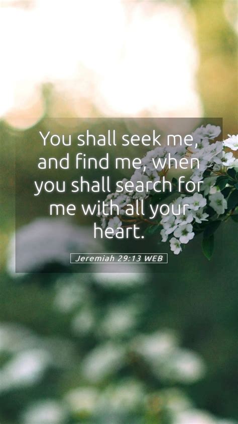 Jeremiah 2913 Web Mobile Phone Wallpaper You Shall Seek Me And Find