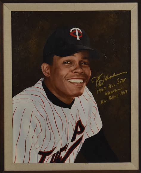 Lot Detail Rod Carew 1967 68 Rookie All Star Original Painting Signed