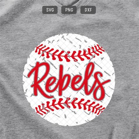 Rebels SVG DXF PNG Baseball Svg Grunge Rebels Team Svg Rebels - Etsy