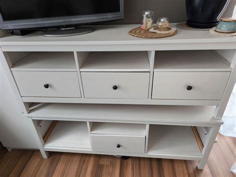 VerÄnderte Ikea Hemnes Tv Bank Weiss Gebeizt 148x47x57 Cm In Baden