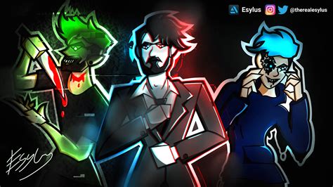 Artstation Antisepticeye Darkiplier And Blankgameplays Fanart