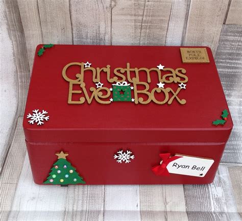 Personalised Wooden Christmas Eve Box Wooden Christmas Eve