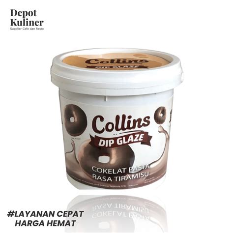 Jual Collins Dip Glaze Tiramisu 1 KG Collin Cokelat Pasta Rasa