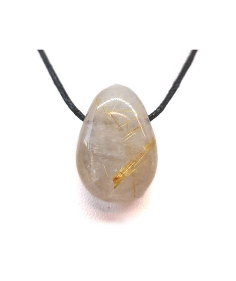 Quartz Rutile Pendentif Pierre Percée Autres modèles 2 à 3 cm EXTRA