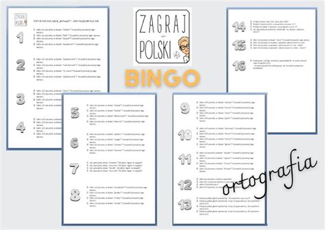 Bingo ortograficzne pytania Złoty nauczyciel