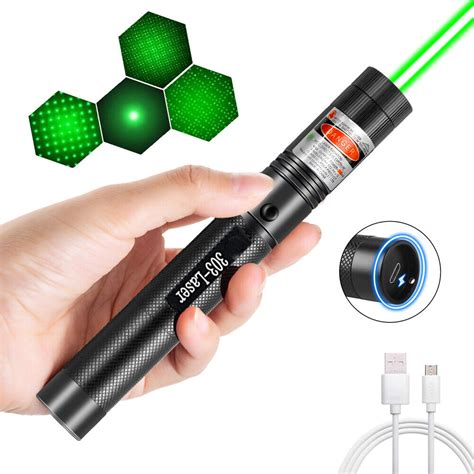 6IN1 800 Km Laserpointer Grün 532nm Reichweite bis ULTRA STARK