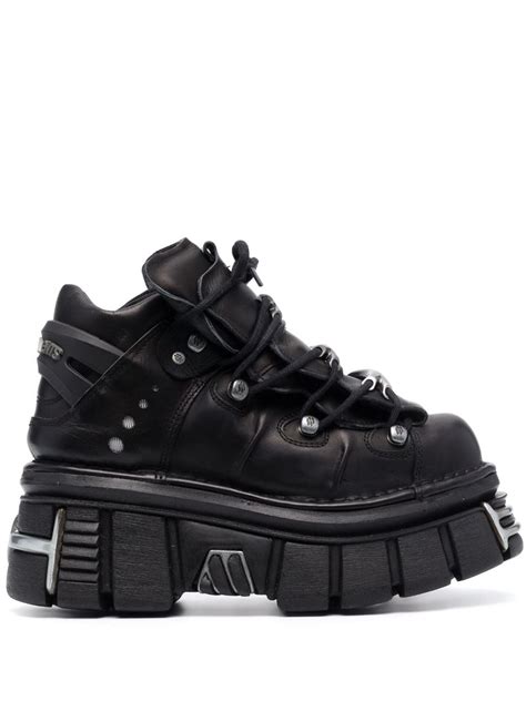 Vetements Black New Rock Edition Platform Sneakers | ModeSens