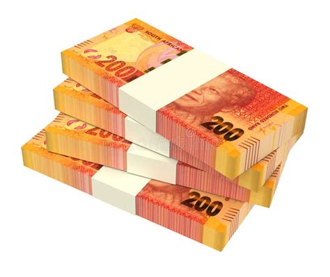 South African Rands on White Background. Editorial Stock Image ...