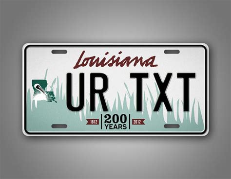 Custom Louisiana 2011 2012 bicentennial Personalized License Plate ...