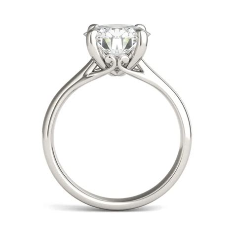 2 70 CTW DEW Round Forever One Moissanite Four Prong Solitaire