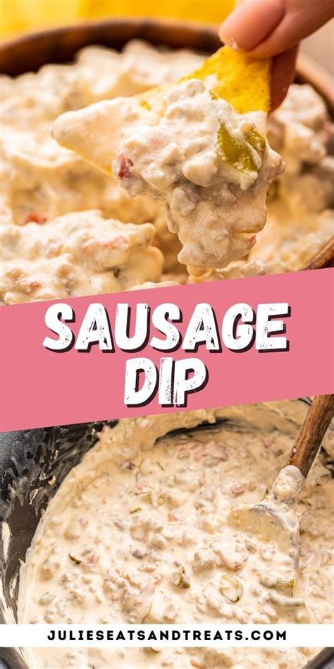 This 4 Ingredient Easy Sausage Dip That Can Be Made In The Crock Pot Or On The Stove Top Is A