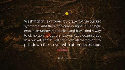 Michelle Malkin Quote: “Washington is gripped by crab-in-the-bucket syndrome. And there’s no ...