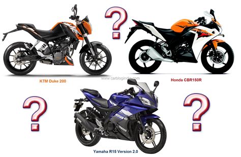 Honda Cbr150r Vs Yamaha R15 Vs Ktm Duke 200 Car Blog India