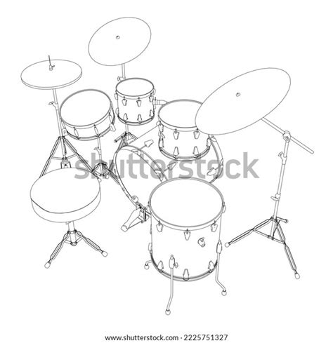 Outline Drum Musical Set Black Lines Stock Vector (Royalty Free) 2225751327 | Shutterstock