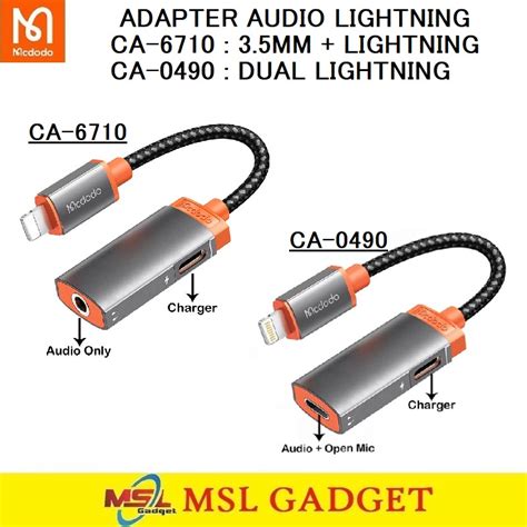 Jual Mcdodo Adapter Audio Splitter IPhone Lightning To Jack 3 5mm