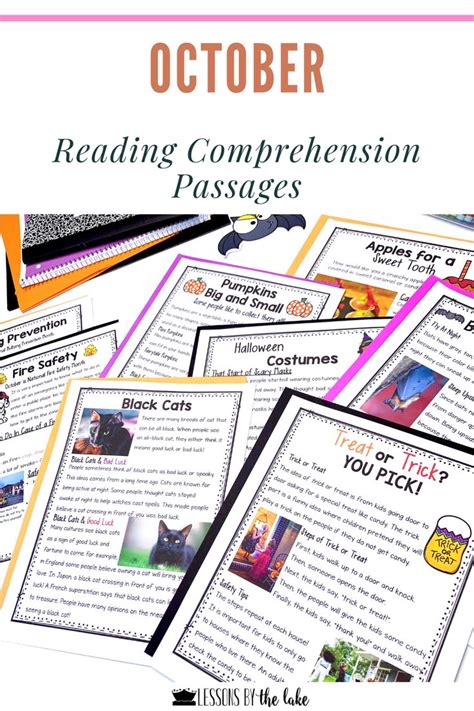 October Reading Comprehension Nonfiction Passages Color By Comprehension