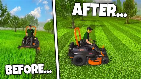 Spending Countless Hours Striping Lawns In Lawn Mowing Simulator Satisfying Youtube