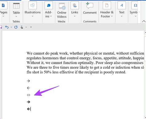 4 Ways To Insert An Arrow In Word Document Guiding Tech