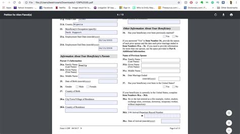 How To Fill Out K Visa Application I F Walkthrough Part Youtube