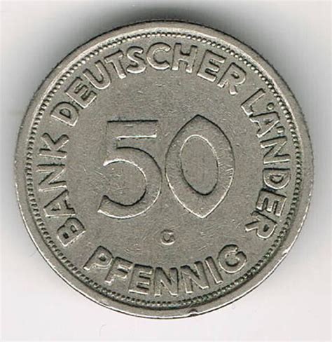 West Germany - 50 Pfennig 1950 G Bank deutscher Länder - Catawiki