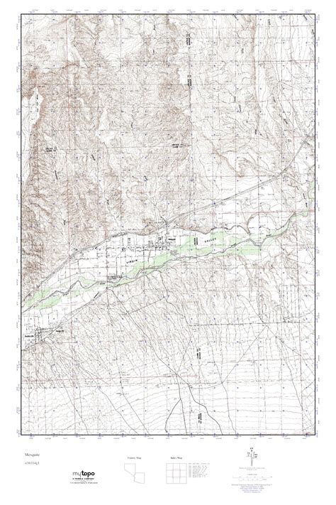 MyTopo Mesquite Nevada USGS Quad Topo Map