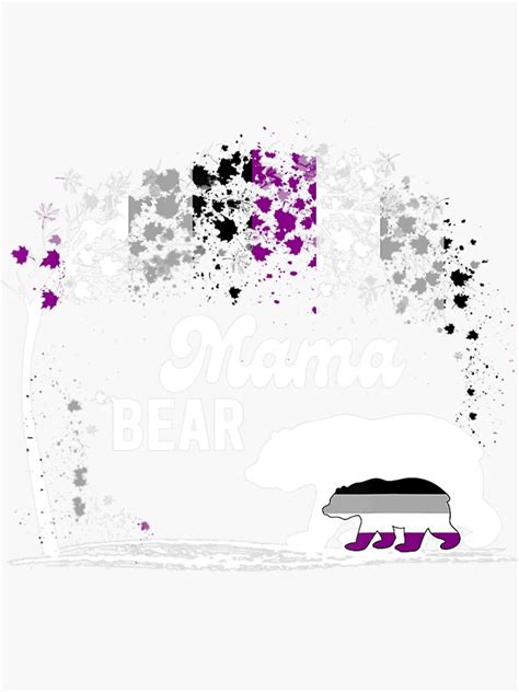 Free Mom Hugs Proud Mama Bear Asexual Pride Lgbt Ally Sticker For