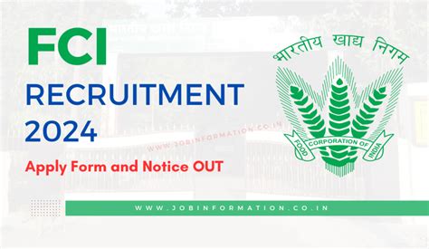 FCI Recruitment 2024 Notice Apply Form For Various Posts Eligibility