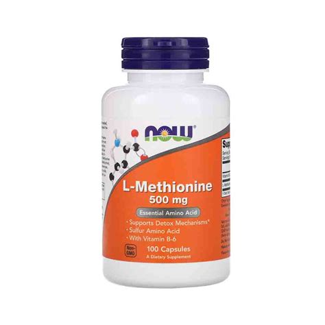 L Methionine L Metionina 500mg Now Foods 100 Capsule