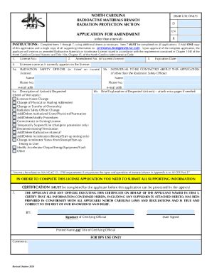 Fillable Online Radioactive Materials License Application Form Fax