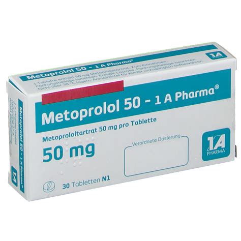 Metoprolol 50 1a Pharma® 30 St Mit Dem E Rezept Kaufen Shop Apotheke