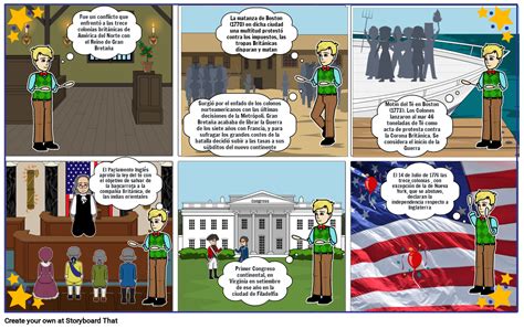 La Independencia De Las Trece Colonias Storyboard