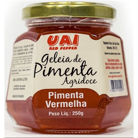 Geleia De Pimenta Agridoce Pimenta Vermelha Uai G Shopee Brasil