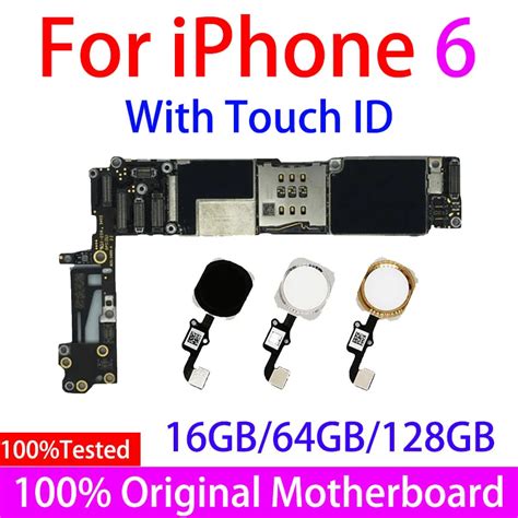 Carte mère 16 go 64 go 128 go originale débloquée pour iphone 6 avec