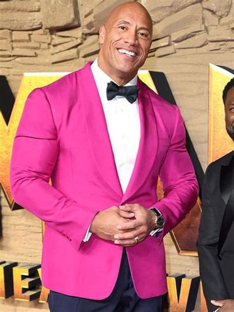 Dwayne Johnson Jumaji Premier Pink Blazer Dwayne Johnson Blazer