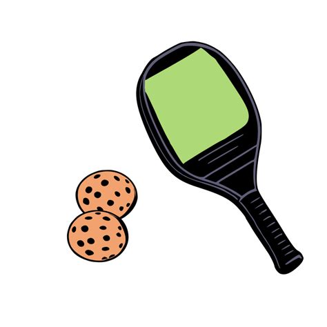 Pickleball and Paddle - Openclipart