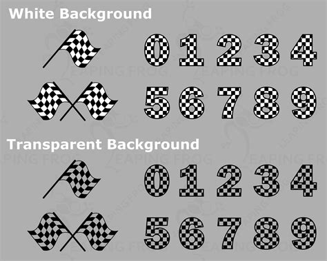 Checkered Numbers Svg Cricut Cut Files Silhouette Racing Numbers Svg