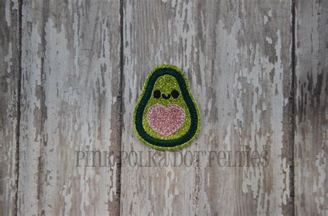 Avocado With Pink Heart Pinkpolkadotfelties