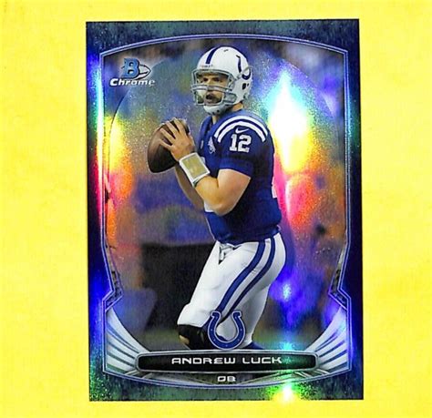 2014 Bowman Chrome 22 Andrew Luck 65 99 Bubble Refractor Card Colts EBay