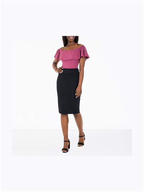 Womens Black Pencil Skirt