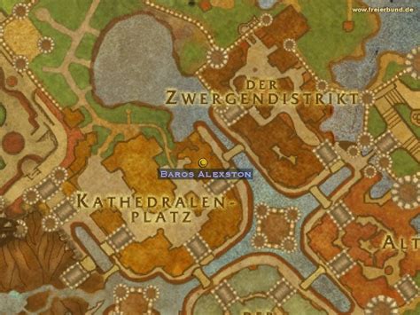 Baros Alexston - Quest NSC - Map & Guide - Freier Bund - World of Warcraft