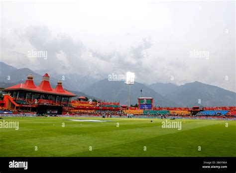 delhi india april   general view  hpca cricket stadium
