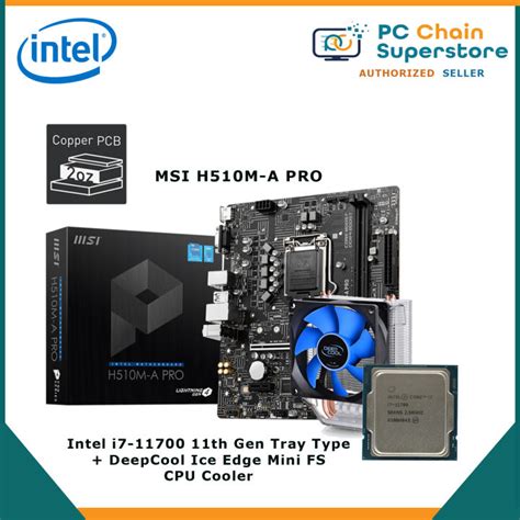 In Core I7 11700 8 Cores I7 11th Gen Tray Type Processor Msi H510m A Pro Matx Motherboard W Free