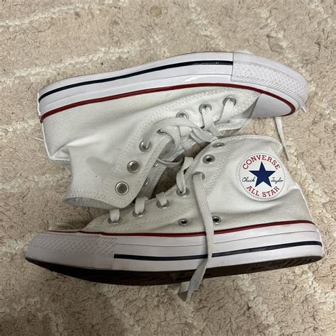 Converse Women's White Trainers | Depop