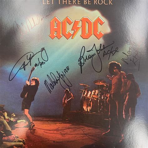 AC/DC Let There be Rock signed album