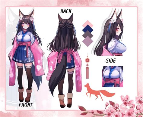 Character Reference Sheet Vtuber Reference Sheet Anime Reference